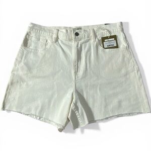 NWT Faherty Organic Cotton High Rise White Denim Short Size 30 #257